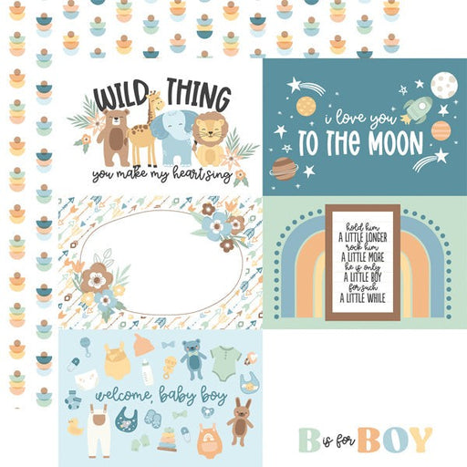 ECHO PARK COLLECTION OUR BABY BOY 12 X 12 PAPER 6X4 CARDS - OBB302012