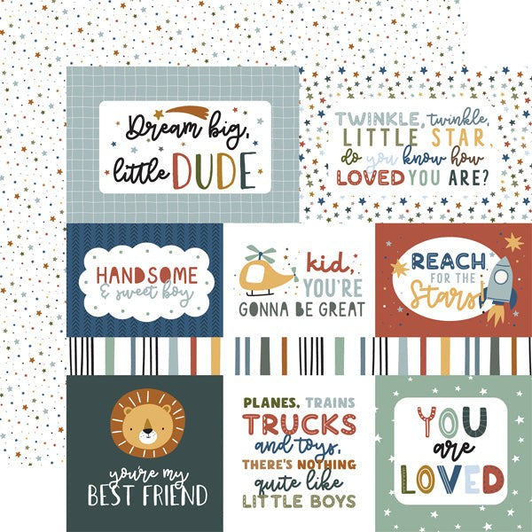 ECHO PARK DREAM BIG BOY 12X12 PAPER JOURNALING CARDS - DBB304012
