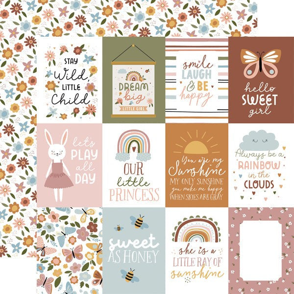ECHO PARK DREAM BIG GIRL PAPER 3X 4 JOURNALING CARDS - DBG305006