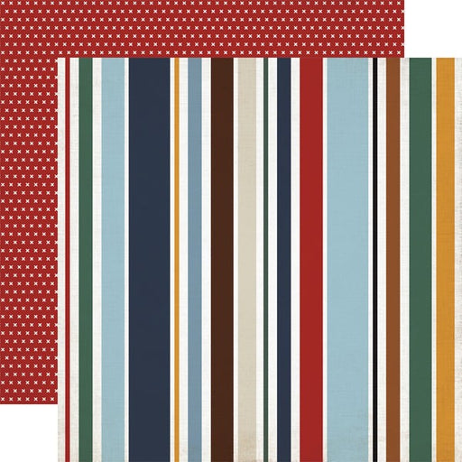 ECHO PARK COLLECTION LETS GO TRAVEL 12 X 12 PAPER STRIPES - LGT310010