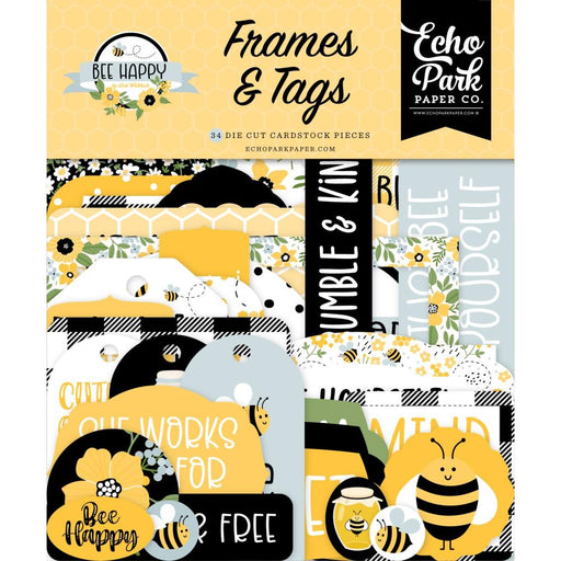 ECHO PARK COLLECTION BEE HAPPY FRAMES AND TAGS - BH319025