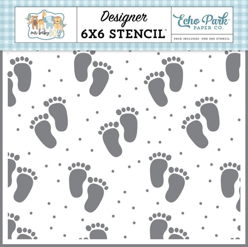 ECHO PARK OUR BABY BOY STENCIL TEN TINY TOES - OBB302033