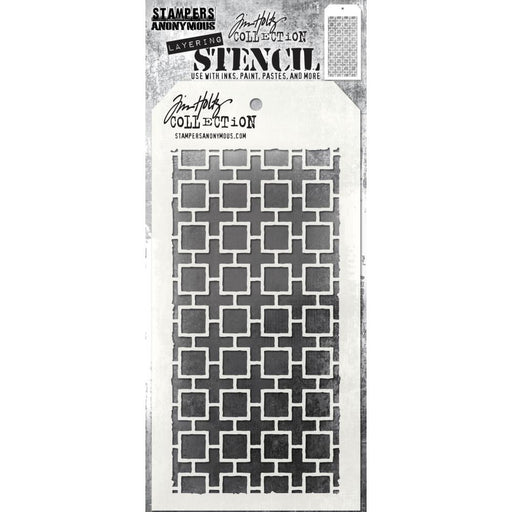TIM HOLTZ COLLECTION LAYERING STENCIL LINKED SQUARES - THS157