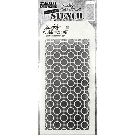 TIM HOLTZ COLLECTION LAYERING STENCIL LINKED CIRCLES - THS159