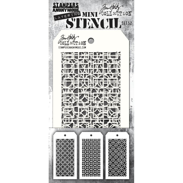 TIM HOLTZ COLLECTION LAYERING STENCIL PKT 3 SET 52 - THMST052