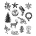 STAMPERS ANONYMOUS CLING STAMP HOLIDAY THINGS - CMS441