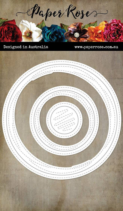 PAPER ROSE DIE WONKY STICHED INSIDE OUT CIRCLE 2- 26068