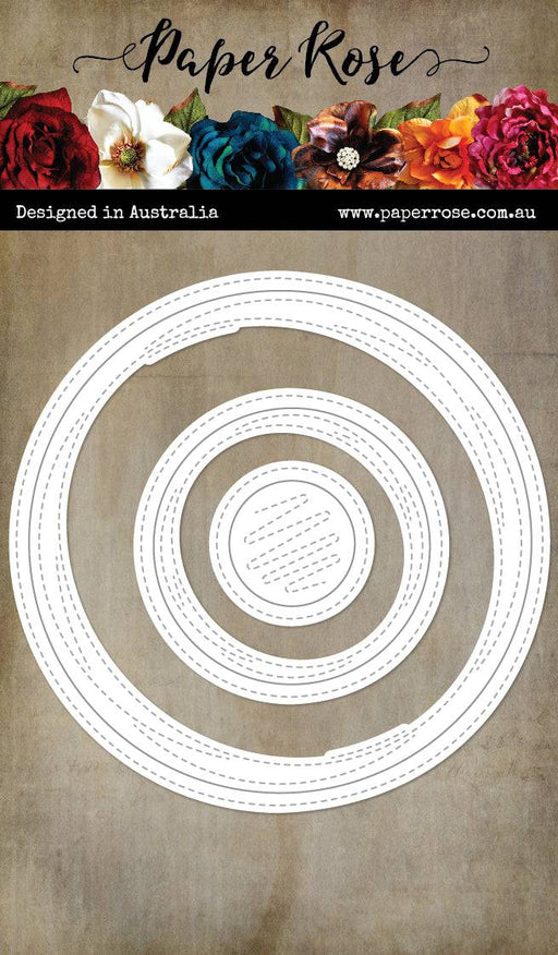 PAPER ROSE DIE WONKY STICHED INSIDE OUT CIRCLE 2- 26068