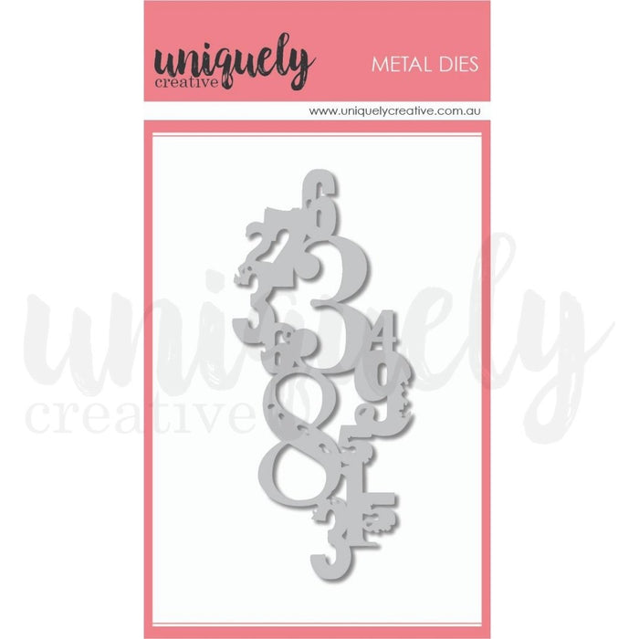 UNIQUELY CREATIVE GRUNGY NUMBERS DIE - UCD1909