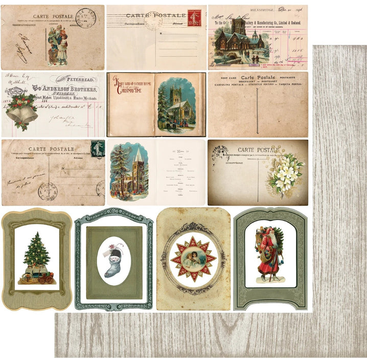UNIQUELY CREATIVE 12 X12 PAPER VERY VINTAGE DASHING SNOW - UCP2447
