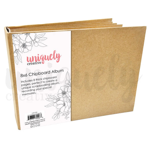 UNIQUELY CREATIVE  8 X 6 KRAFT CHIPBOARD ALBUM-  UCE1958