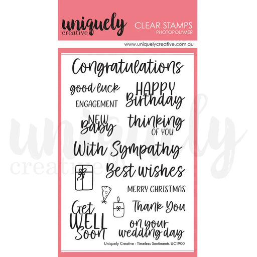 UNIQUELY CREATIVE CLEAR STAMP TIMELESS SENTIMENTS  -  UC1900