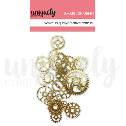 UNIQUELY CREATIVE GOLD METAL COGS - UCE1826