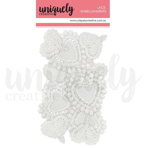 UNIQUELY CREATIVE LACE MIXED LACE HEARTS - UCE1847
