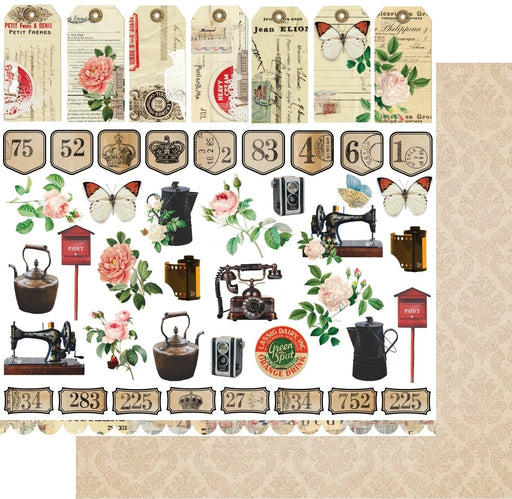 UNIQUELY CREATIVE 12X12 PAPER TAPESTRY OF TIME OLD TIMES - UCP2330