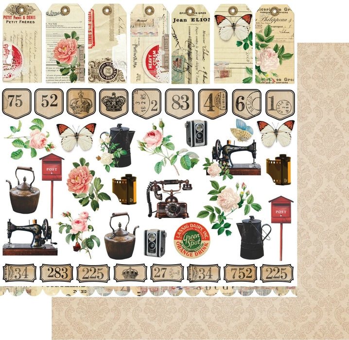 UNIQUELY CREATIVE 12X12 PAPER TAPESTRY OF TIME OLD TIMES - UCP2330