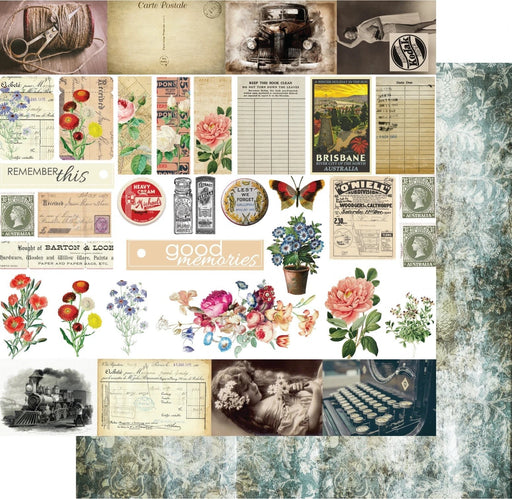 UNIQUELY CREATIVE 12X12 PAPER TAPESTRY OF TIME EPHEMERA - UCP2331