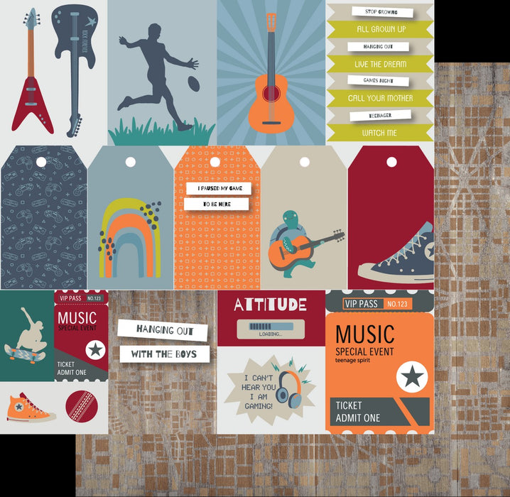 UNIQUELY CREATIVE 12 X 12 PAPER TEENAGE SPIRIT TEENAGER - UCP2336