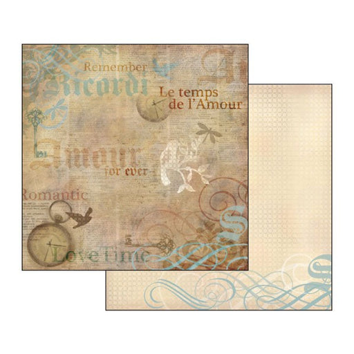 STAMPERIA 12X12 PAPER LE TEMPS DE LAMOUR - SBB219