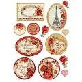 STAMPERIA A4 RICE PAPER RED ROSES AND FRAMES - DFSA4137