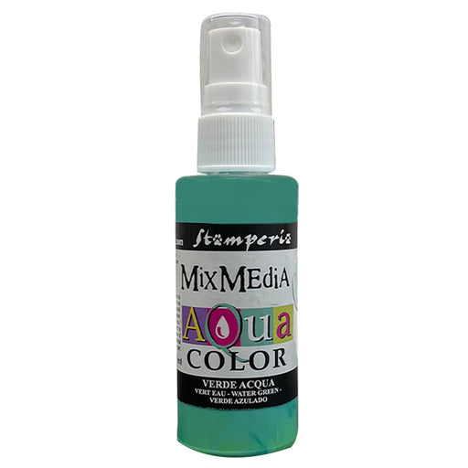STAMPERIA AQUACOLOR SPRAY 60ML WATER GREEN - KAQ003