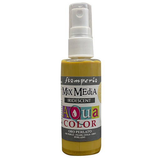 STAMPERIA AQUACOLOR SPRAY 60ML PEARL GOLD - KAQ021