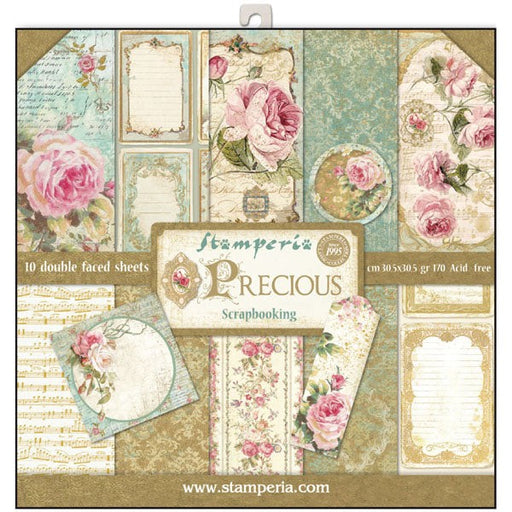 STAMPERIA 12X12 PAPER PACK PRECIOUS GIFT - SBBL24