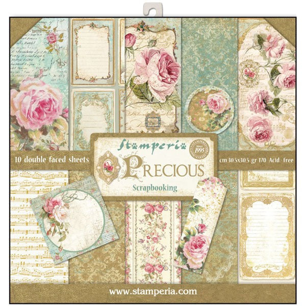 STAMPERIA 12X12 PAPER PACK PRECIOUS GIFT - SBBL24