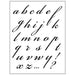 STAMPERIA RUBBER STAMP 14CM X 18CM ITALIC ALPHABET - WTKCC119