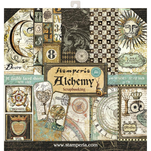 STAMPERIA 12 X 12 PAPER PACK ALCHEMY - SBBL34