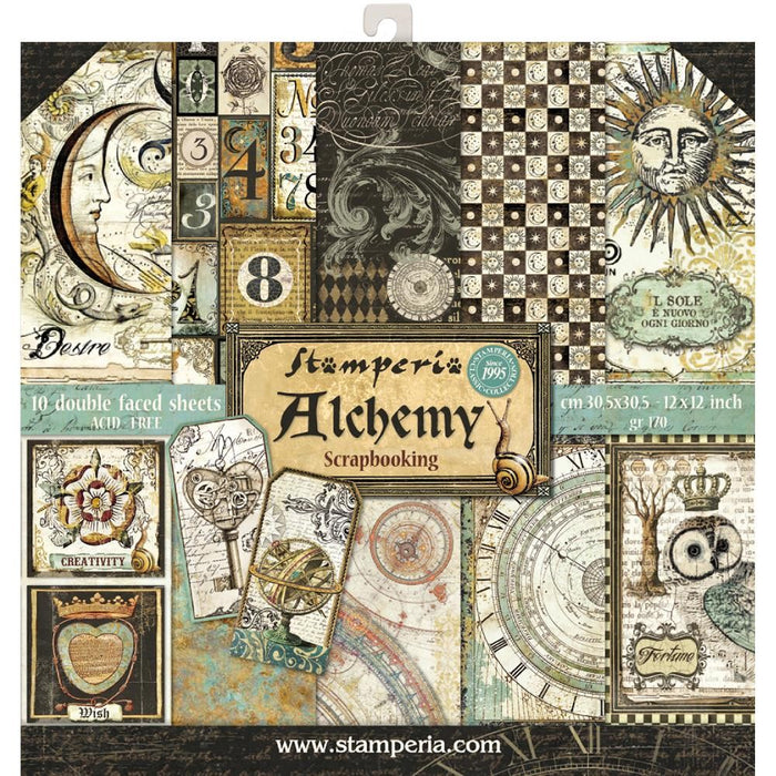 STAMPERIA 12 X 12 PAPER PACK ALCHEMY - SBBL34
