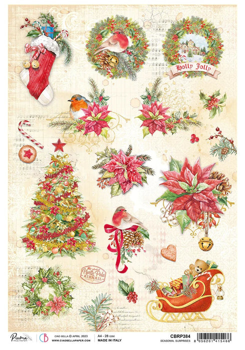 CIAO BELLA RICE PAPER A4 PIUMA SEASONAL SURPRISES - CBRP384