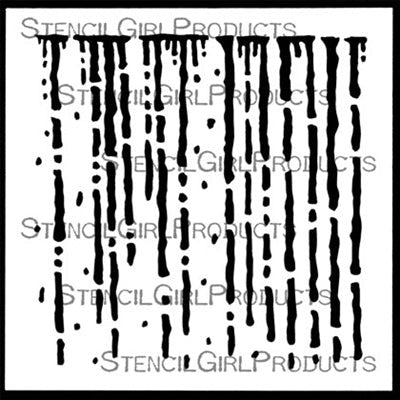 STENCILGIRL STENCIL 6 X 6 DRIPS - S762