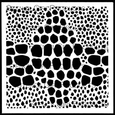 STENCILGIRL STENCIL 6 X 6 CROCODILE REPEATING PATTERN - S767
