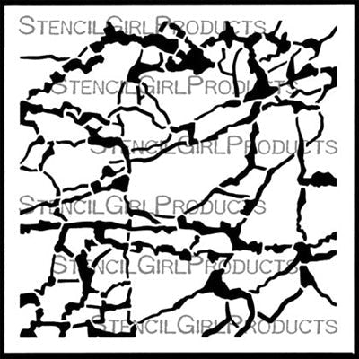 STENCILGIRL STENCIL 6 X 6 SIDEWALK OF PUERTO RICO #1 REVERSE - S779