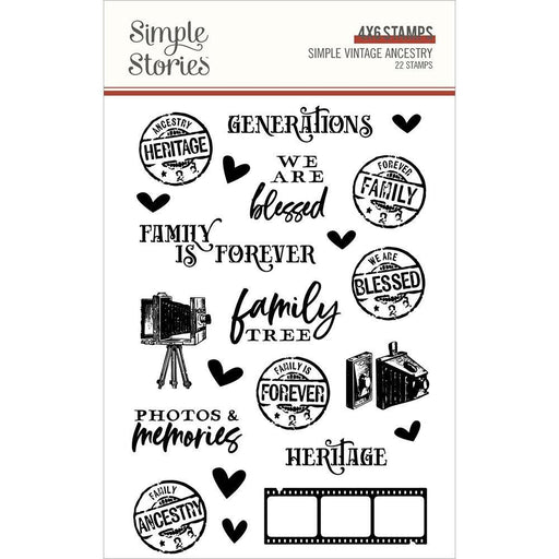 SIMPLE STORIES VINTAGE ANCESTRY 4 X 6 STAMP - SS14130