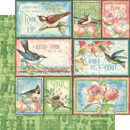 GRAPHIC 45 12 X 12 PAPER PAD BIRD VWATCHER COLL LEARN TO FLY - G4502209
