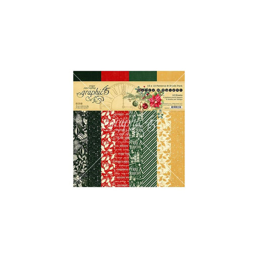 GRAPHIC 45 MERRY AND BRIGHT COLLECTION 12X12 SOLID  PACK -G4502915