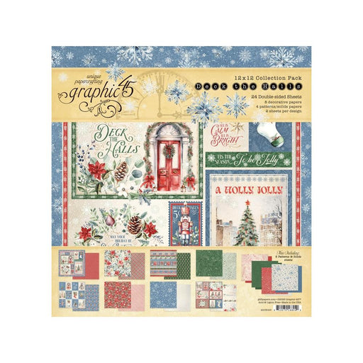GRAPHIC 45 DECK HALLS COLLECTION 12 X 12 PAPER PAD - G4503093
