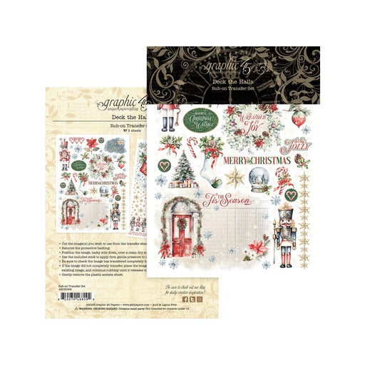 GRAPHIC 45 DECK HALLS COLLECTION RUB ON - G4503098