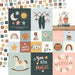 SIMPLE STORIES BOHO BABY 12 X 12 PAPER 2X2 4 X 4 ELEMENTS - SS17512