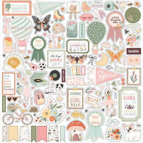 CARTA BELLA 12 X 2 MY GIRL STICKER SHEET -CBG418014