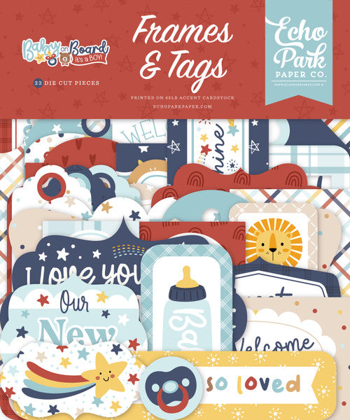 ECHO PARK BABY ON BOARD BOY FRAME TAG EPHEMERA -BOB415025