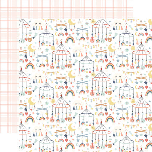 ECHO PARK BABY ON BOARD GIRL 12 X 12 PAPER MOBILES - BOG414012