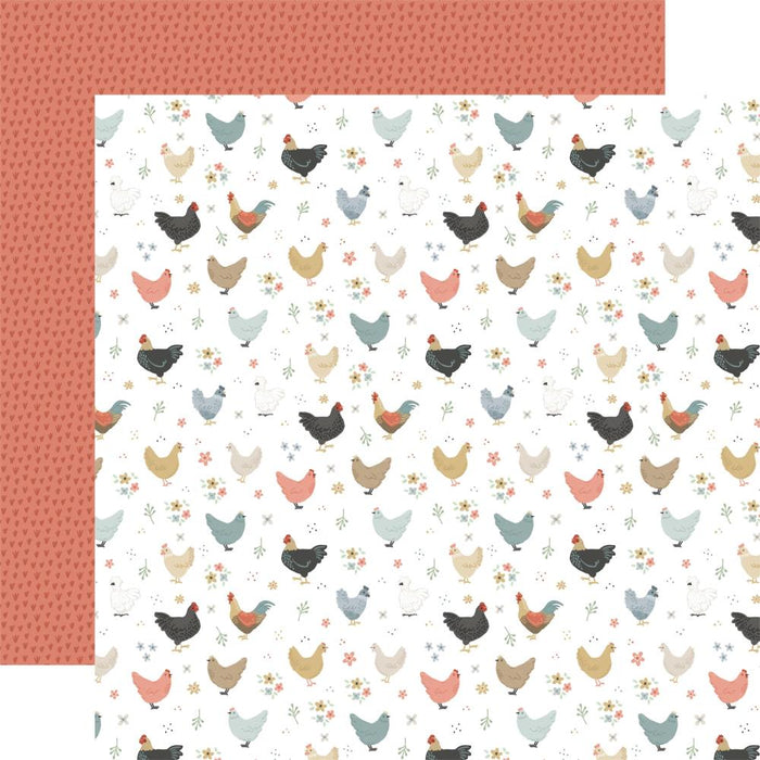 CARTA BELLA ON THE FARM 12 X 12 PAPER CHICKENS - CBOTF422004