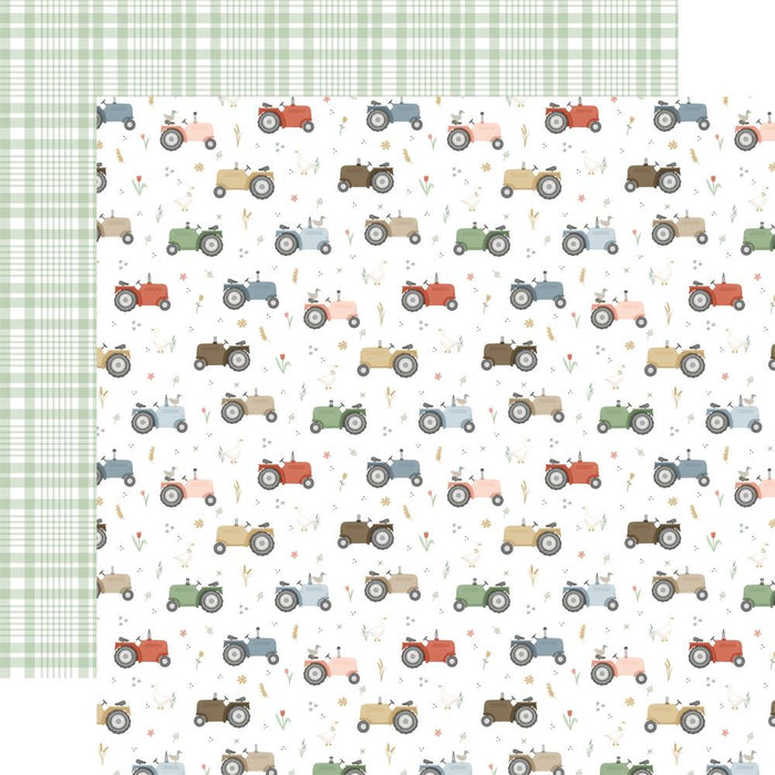 CARTA BELLA ON THE FARM 12 X 12 PAPER TRACTORS - CBOTF422005