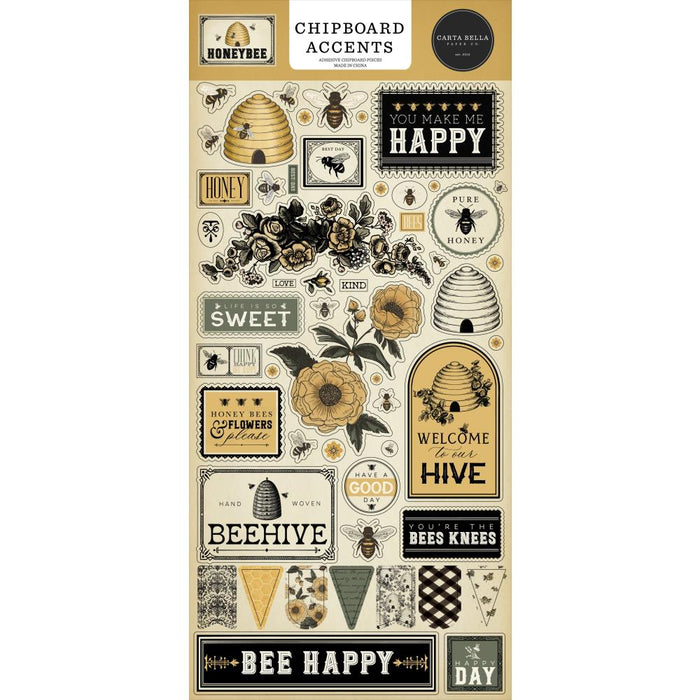 CARTA BELLA HONEY BEE ICONS CHIPBOARD - CBHB450021