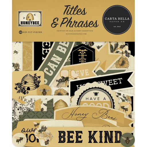 CARTA BELLA HONEY BEE EPHEMERA TITLES AND PHRASES - CBHB450032