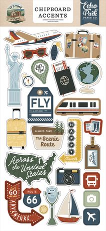 ECHO PARK ITS TIME TO TRAVEL TIME TRAVL-CHIPBOARD ACCENTS - TTT494021