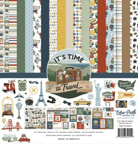 ECHO PARK ITS TIME TO TRAVEL 12X12 COLLECTION PACK - TTT494016